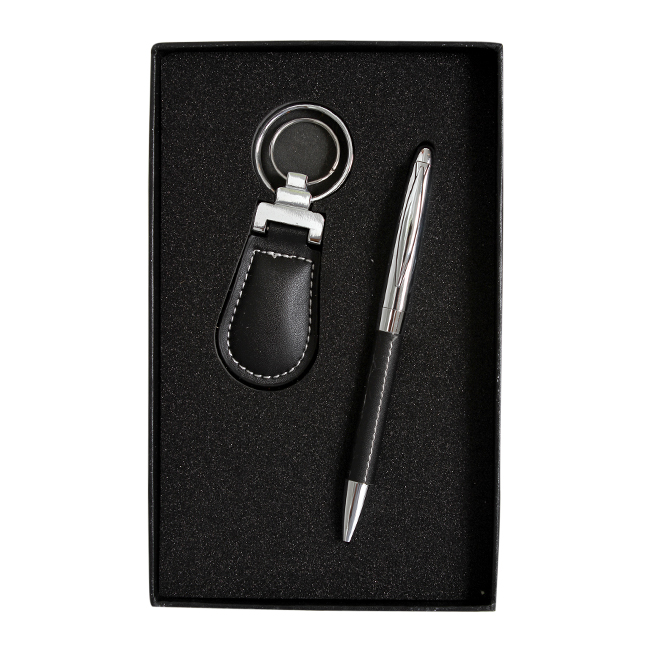 JUEGO DE BOLÍGRAFO Y LLAVERO. INCLUYE ESTUCHE G152